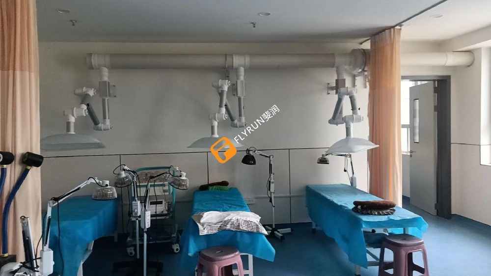 湖北武漢中醫(yī)院艾灸排煙系統(tǒng)安裝完成